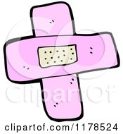 Cartoon Of Pink Bandages Royalty Free Vector Illustration by lineartestpilot
