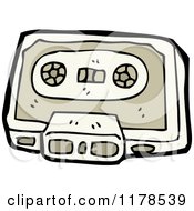 Cartoon Of Cassette Tape Royalty Free Vector Illustration by lineartestpilot