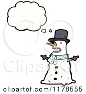 Poster, Art Print Of Snowman With A Conversation Bubble