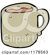 Cartoon Of A Coffee Mug Royalty Free Vector Illustration by lineartestpilot