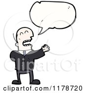 Poster, Art Print Of Man Wearing A Suit With A Conversation Bubble