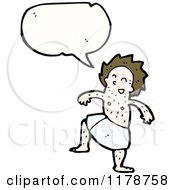 Poster, Art Print Of Man Wearing A Towel With A Conversation Bubble