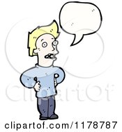 Poster, Art Print Of Man With A Conversation Bubble