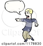 Cartoon Of A Man Wearing A Suit With A Conversation Bubble Royalty Free Vector Illustration
