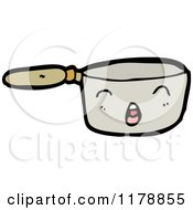 Cartoon Of A Pan Cooking On The Stove Royalty Free Vector Illustration