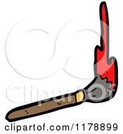 Cartoon Of A Paintbrush With Paint Royalty Free Vector Illustration
