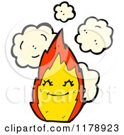 Cartoon Of Flames Royalty Free Vector Illustration