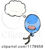 Cartoon Of A Balloon With A Conversation Bubble Royalty Free Vector Illustration by lineartestpilot