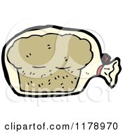 Cartoon Of A Bagged Loaf Of Bread Royalty Free Vector Illustration by lineartestpilot