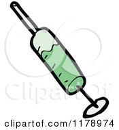 Cartoon Of A Hypodermic Needle Royalty Free Vector Illustration by lineartestpilot