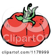 Cartoon Of A Tomato Royalty Free Vector Illustration