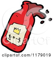 Cartoon Of A Medicine Bottle Royalty Free Vector Illustration