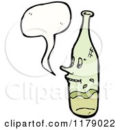 Poster, Art Print Of Bottle Of Alcohol With A Conversation Bubble