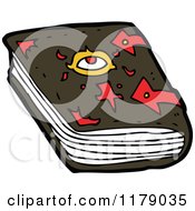 Cartoon Of A Book Of Witchcraft Royalty Free Vector Illustration by lineartestpilot