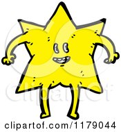 Cartoon Of A Gold Star Royalty Free Vector Illustration