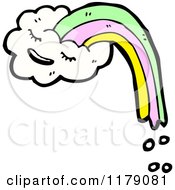 Cartoon Of A Cloud With A Rainbow Royalty Free Vector Illustration by lineartestpilot