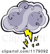 Poster, Art Print Of Cloud With Lightning Bolt