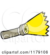 Cartoon Of A Flashlight Royalty Free Vector Illustration