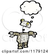 Cartoon Of A Robot Royalty Free Vector Illustration