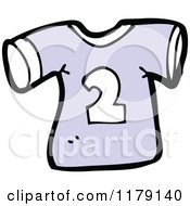 Cartoon Of A T Shirt With The Number 2 Royalty Free Vector Illustration by lineartestpilot