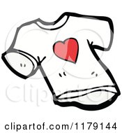 Cartoon Of A T Shirt With A Heart Royalty Free Vector Illustration