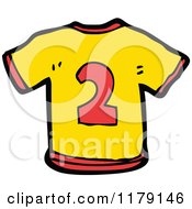 Cartoon Of A T Shirt With The Number 2 Royalty Free Vector Illustration