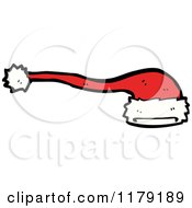Cartoon Of A Santa Hat Royalty Free Vector Illustration by lineartestpilot