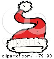 Cartoon Of A Santa Hat Royalty Free Vector Illustration