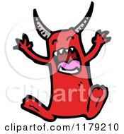 Poster, Art Print Of Red Horned Devil