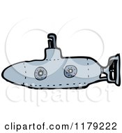 Cartoon Of A Submarine Royalty Free Vector Illustration