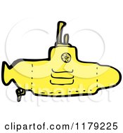 Cartoon Of A Yellow Submarine Royalty Free Vector Illustration