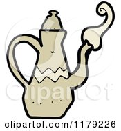 Cartoon Of A Coffee Pot Or Tea Kettle Royalty Free Vector Illustration by lineartestpilot