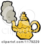 Cartoon Of A Coffee Pot Or Tea Kettle Royalty Free Vector Illustration by lineartestpilot