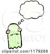 Poster, Art Print Of Green Ghoul With A Conversation Bubble