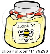 Cartoon Of An Old Fashioned Honey Jar Royalty Free Vector Illustration by lineartestpilot