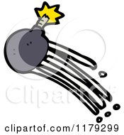 Cartoon Of A Flying Cannonball Royalty Free Vector Illustration by lineartestpilot