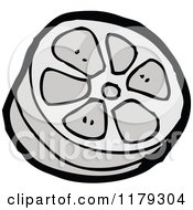 Cartoon Of A Film Strip Reel Royalty Free Vector Illustration by lineartestpilot