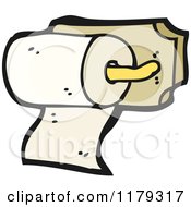 Cartoon Of Toilet Paper Royalty Free Vector Illustration by lineartestpilot