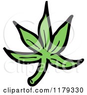 Cartoon Of A Marijuana Leaf Royalty Free Vector Illustration