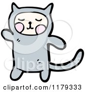 Cartoon Of A Child Wearing A Cat Costume Royalty Free Vector Illustration