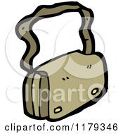 Cartoon Of A Satchel Royalty Free Vector Illustration by lineartestpilot