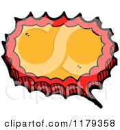 Cartoon Of A Red Conversation Bubble Royalty Free Vector Illustration by lineartestpilot