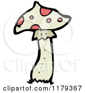 Cartoon Of A Spotted Mushroom Royalty Free Vector Illustration