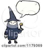 Poster, Art Print Of Child Dressed Up In A Witch Costume With A Conversation Bubble