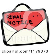 Cartoon Of A Bill In An Envelope Royalty Free Vector Illustration by lineartestpilot