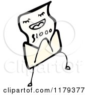Cartoon Of A Bill In An Envelope Royalty Free Vector Illustration by lineartestpilot