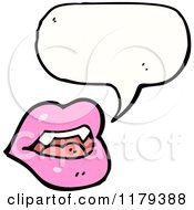 Poster, Art Print Of Pink Vampire Lips And Teeth