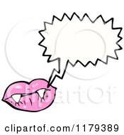 Poster, Art Print Of Pink Vampire Lips And Teeth