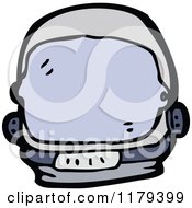 Cartoon Of An Astronauts Space Helmet Royalty Free Vector Illustration by lineartestpilot