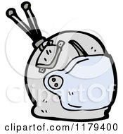 Cartoon Of An Astronaut Helmet Royalty Free Vector Illustration